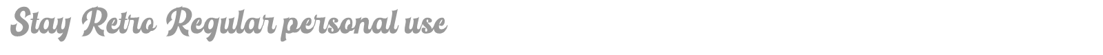 Stay Retro font preview